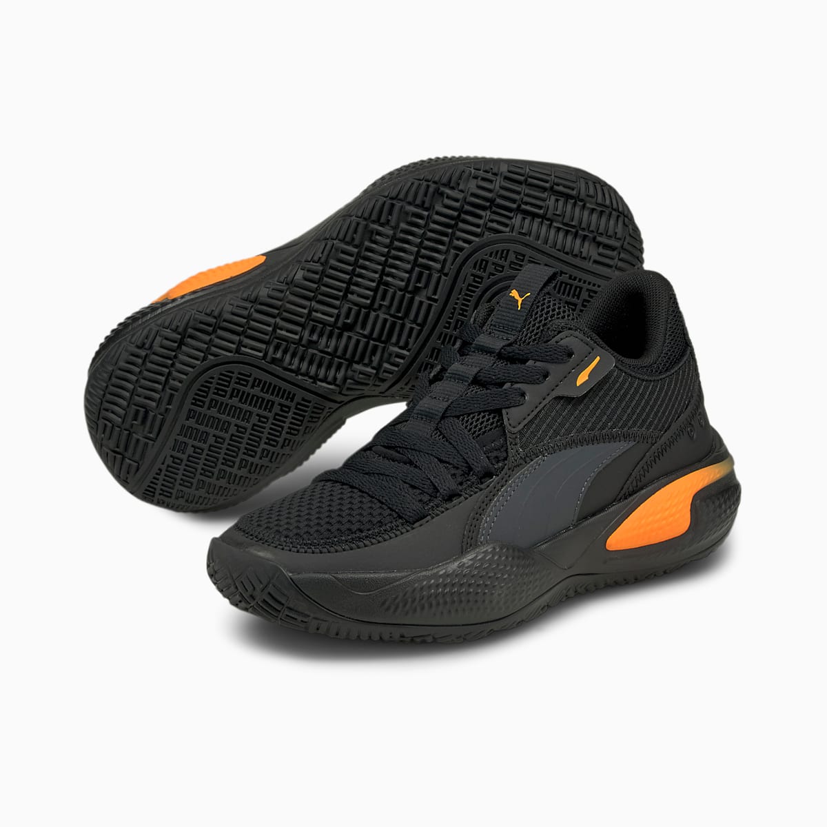 Basketbalove Tenisky Puma Court Rider 2.0 Pop JR Chlapcenske Čierne/Oranžové | SK310645