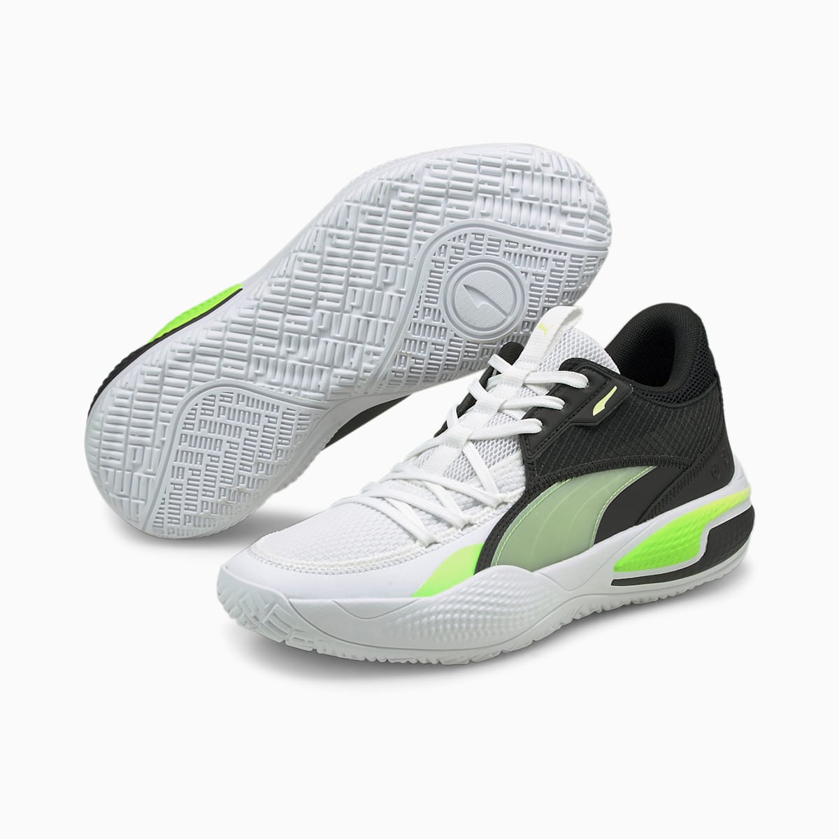 Basketbalove Tenisky Puma Court Rider I Damske Biele/Zelene | SK738625