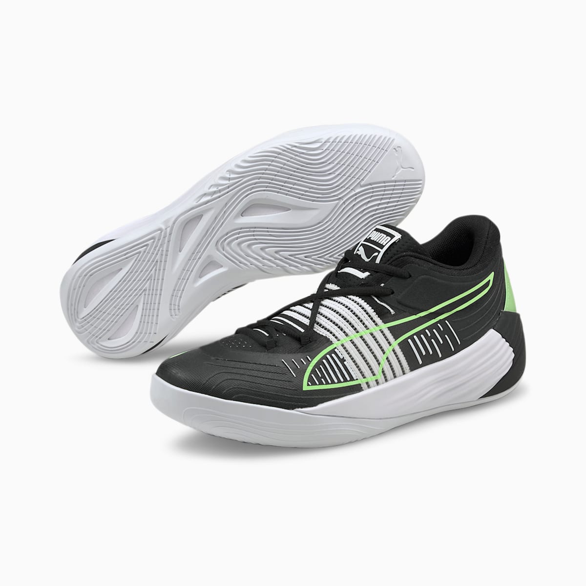 Basketbalove Tenisky Puma Fusion Nitro Panske Čierne/Zelene | SK753468