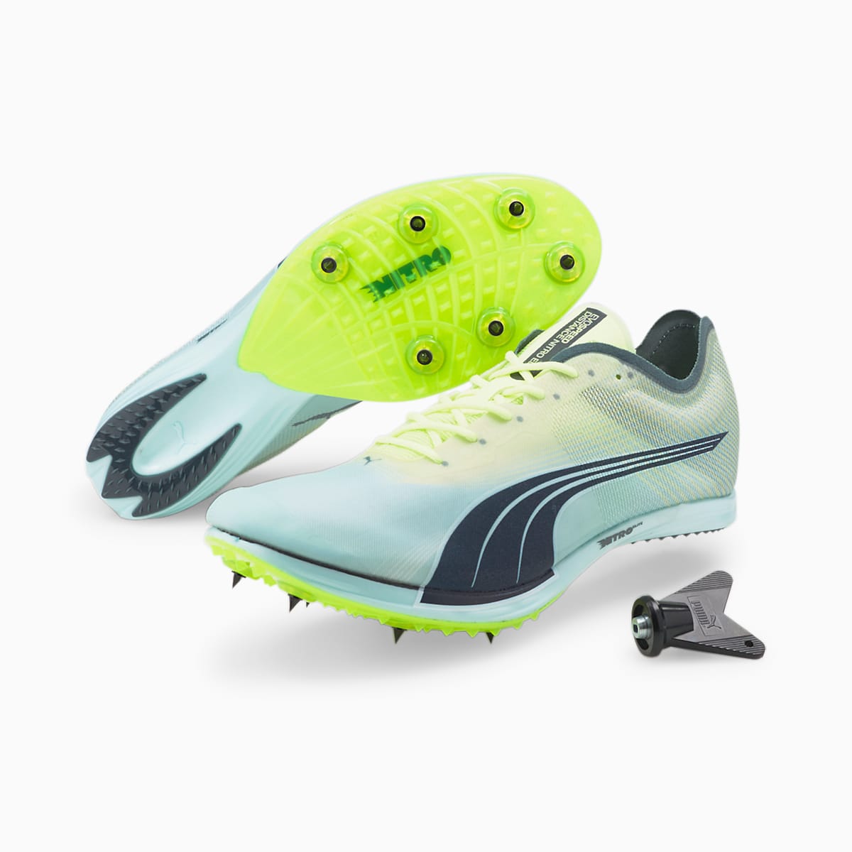 Bezecke Topanky Puma evoSPEED Distance Nitro Elite Track and Field Damske Modre/Svetlo Žlté | SK581073