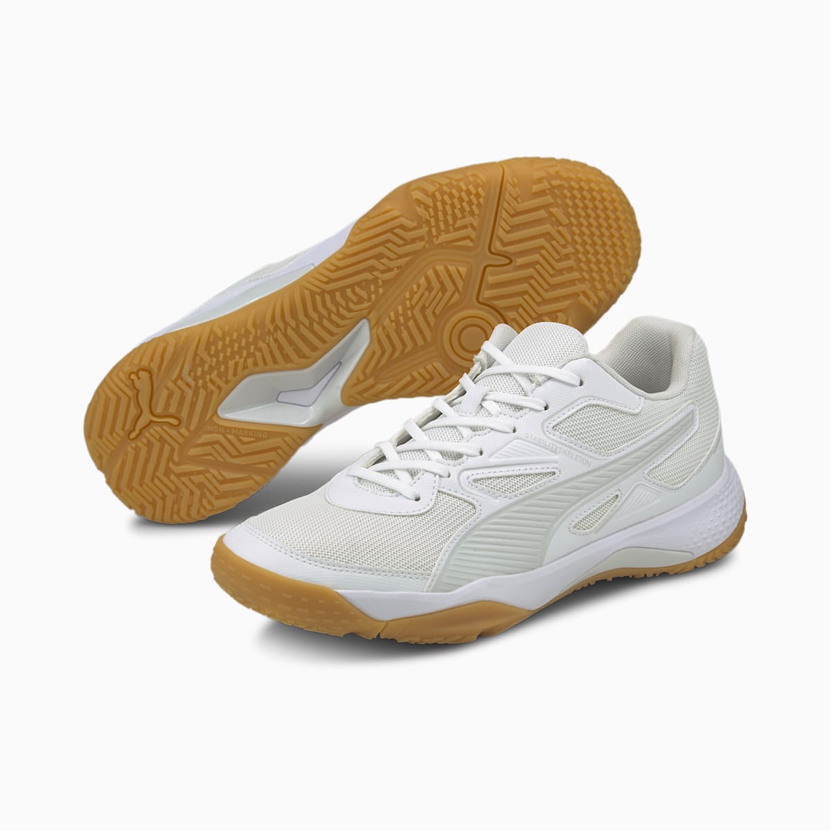 Hadzanarske Tenisky Puma Solarflash Indoor Panske Biele | SK768421