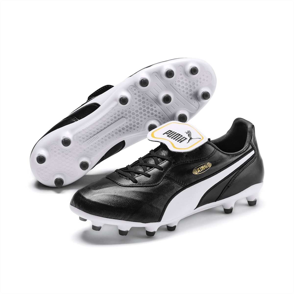 Kopačky Puma KING Top FG Panske Čierne/Biele | SK620345