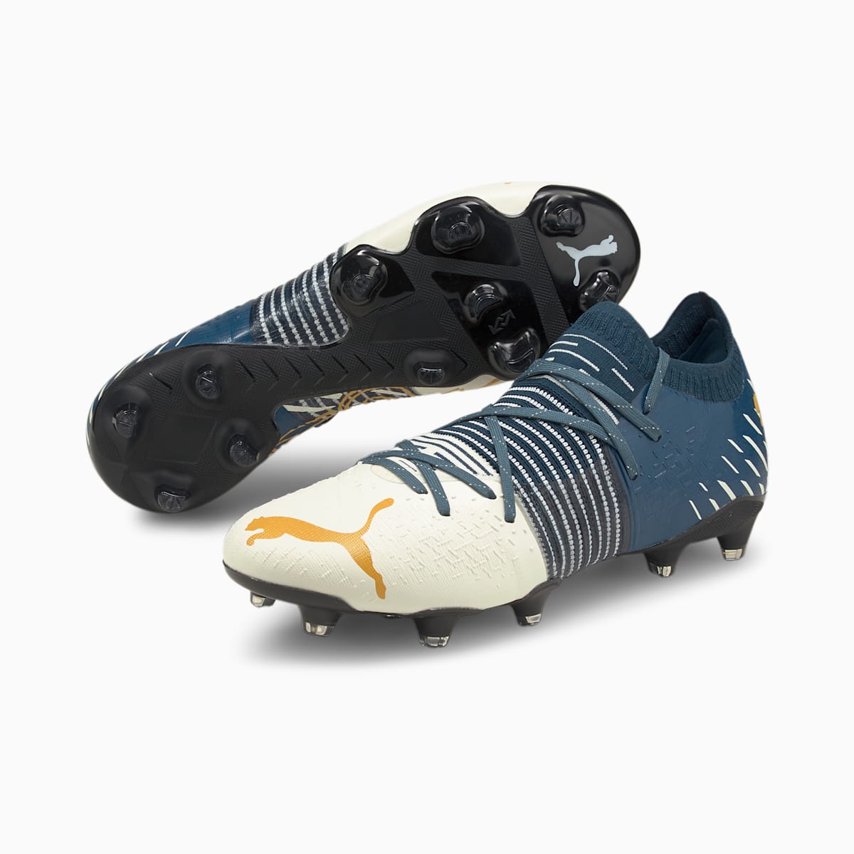 Kopačky Puma PUMA x FIRST MILE Future Z 1.2 M FG/AG Panske Modre/Biele/Čierne/Žlté | SK982167