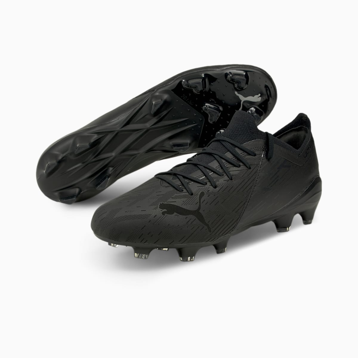 Kopačky Puma ULTRA 1.2 Lazertouch FG/AG Damske Čierne/Strieborne | SK571649