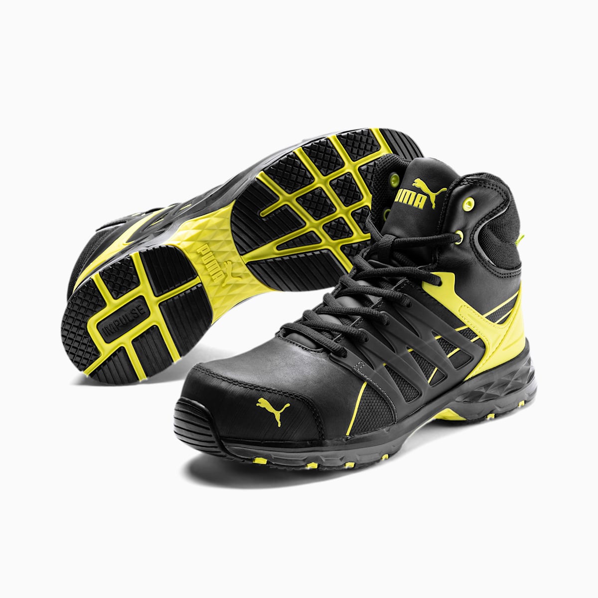 Pracovní Obuv Puma Velocity 2.0 Mid S3 ESD Panske Čierne/Žlté | SK490136