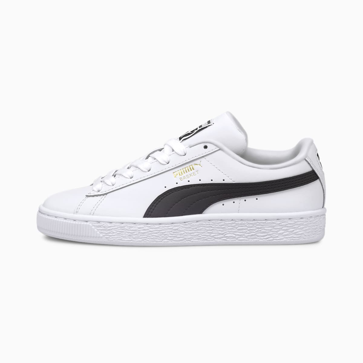 Tenisky Puma Basket Classic XXI JR Chlapcenske Biele/Čierne | SK712548