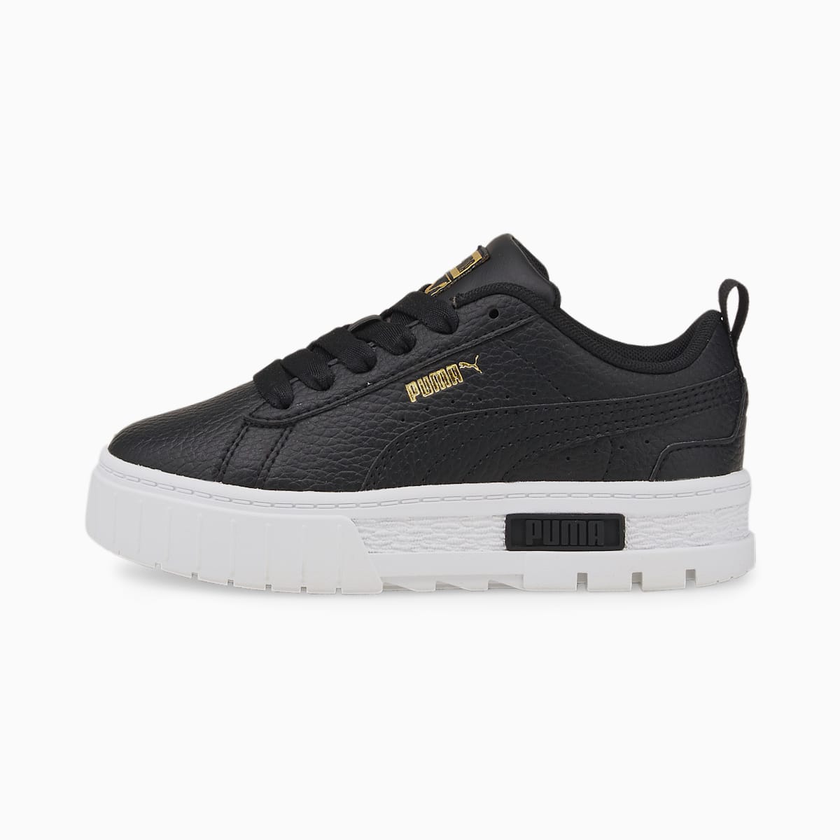 Tenisky Puma Mayze Leather Dievcenske Čierne/Zlate | SK823941