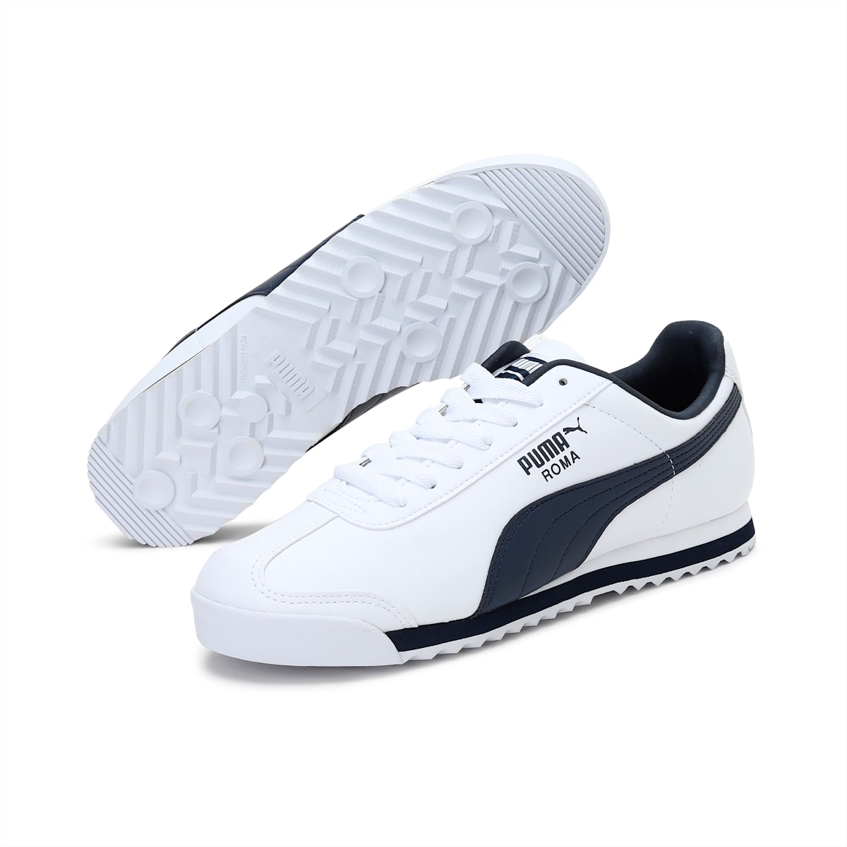 Tenisky Puma Roma Basic Damske Biele/Námornícka Modrá | SK814360