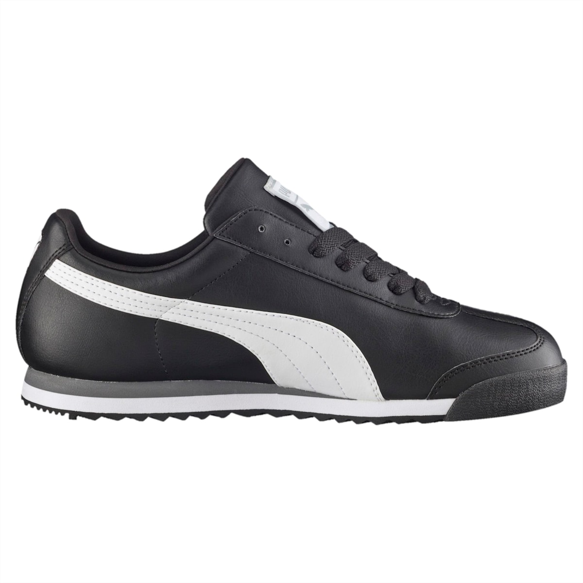 Tenisky Puma Roma Basic JR Chlapcenske Čierne/Biele/Strieborne | SK874560