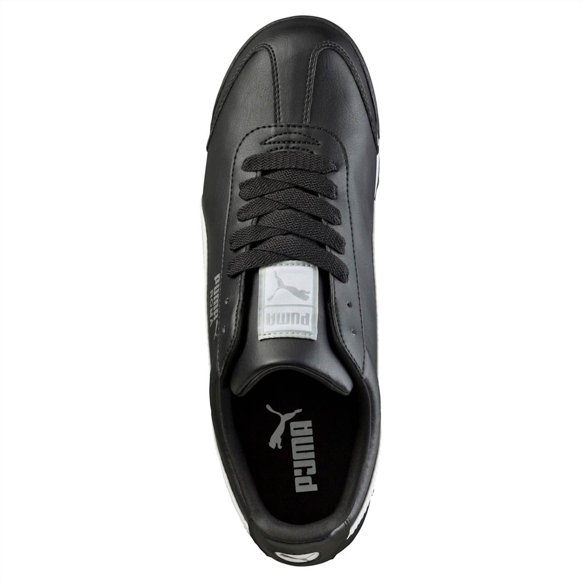 Tenisky Puma Roma Basic JR Chlapcenske Čierne/Biele/Strieborne | SK874560