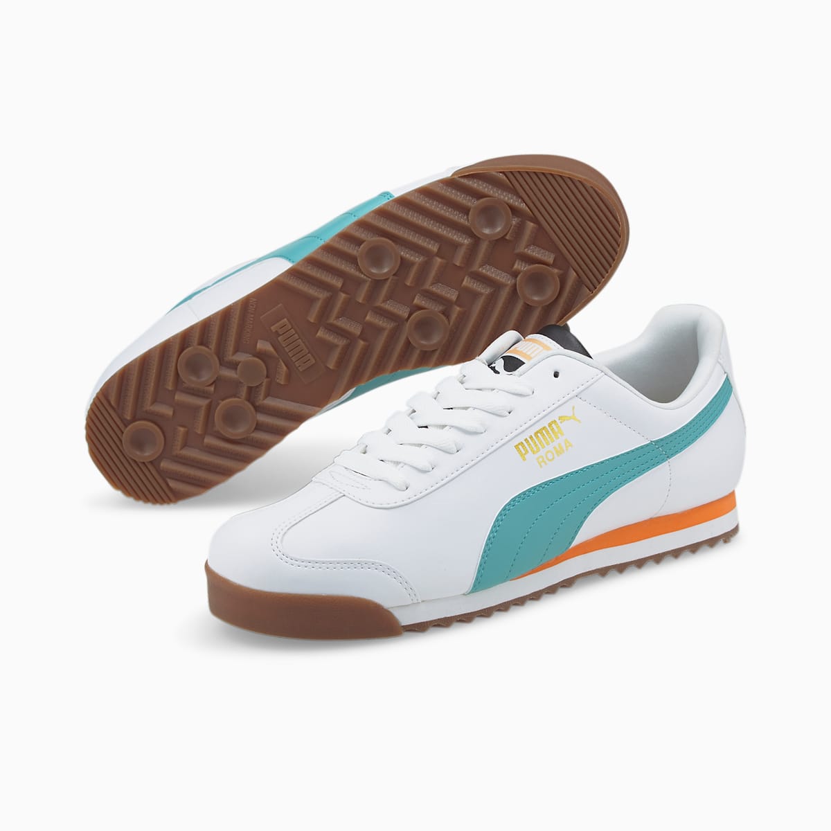 Tenisky Puma Roma Basic+ Panske Biele/Zelene | SK325019