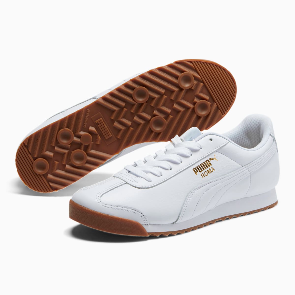 Tenisky Puma Roma Classic Gum Panske Biele/Zlate | SK263780