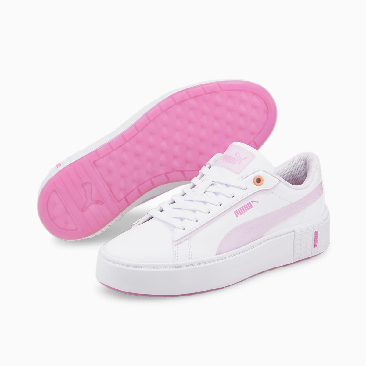 Tenisky Puma Smash Platform v2 Candy Damske Biele/Lavendel | SK759048