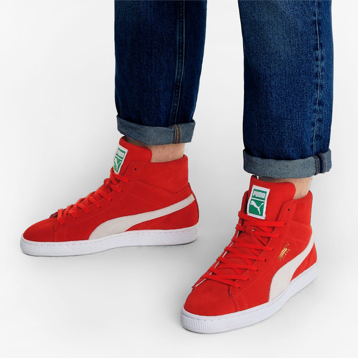 Tenisky Puma Suede Mid XXI Damske Červené/Biele | SK473012