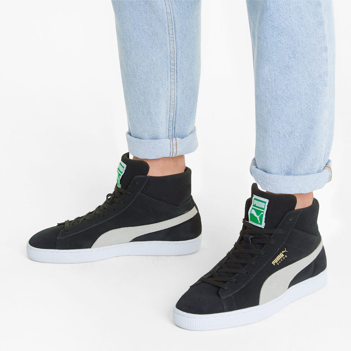 Tenisky Puma Suede Mid XXI Damske Čierne/Biele/Zelene | SK093715