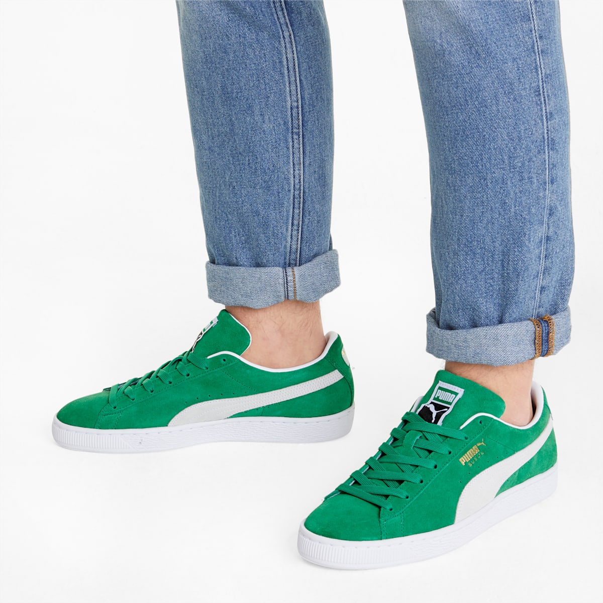 Tenisky Puma Suede Teams Panske Zelene/Biele | SK071589