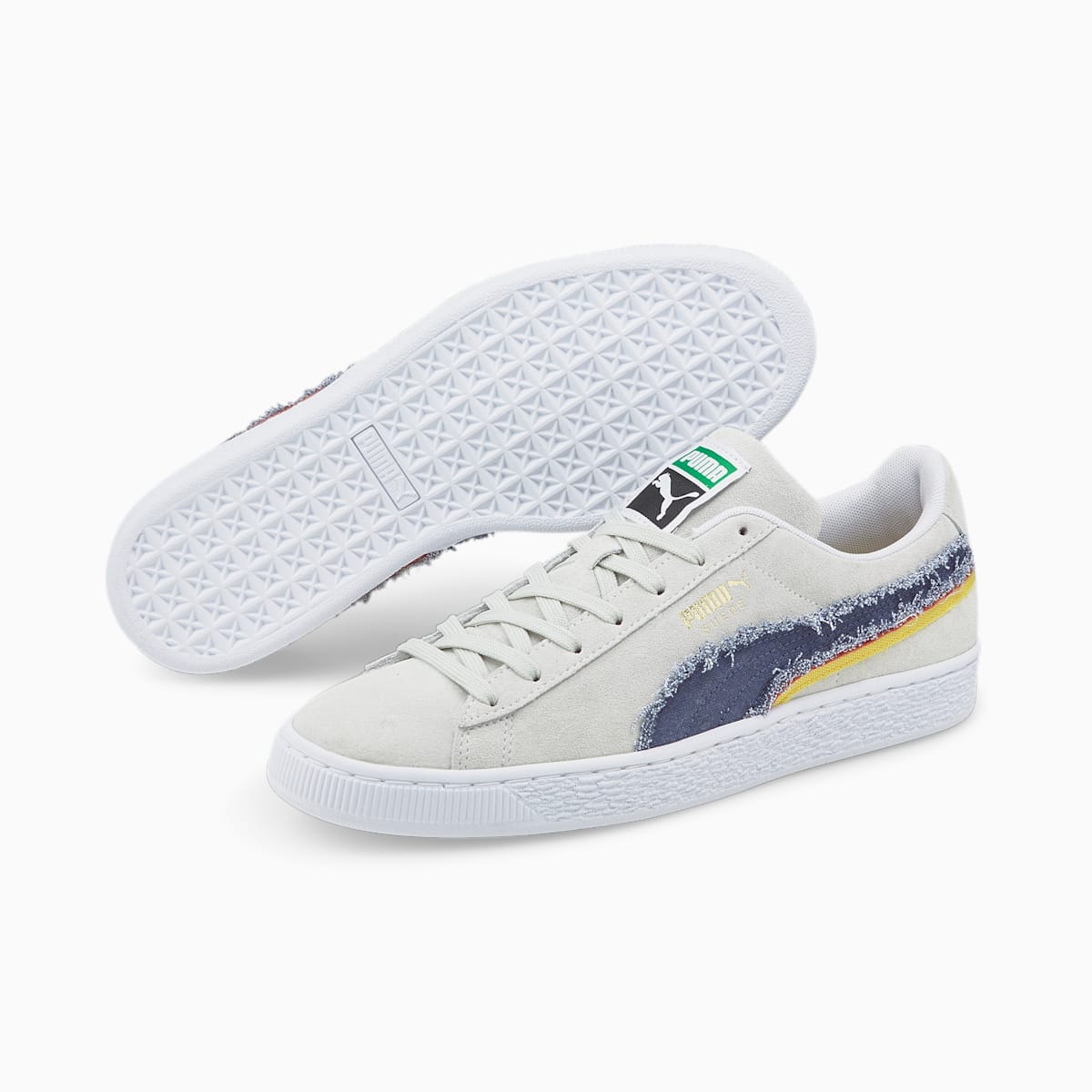 Tenisky Puma Suede Triplex Denim Panske Biele/Námornícka Modrá | SK728319