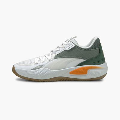 Basketbalove Tenisky Puma Court Rider Pop Panske Biele/Oranžové | SK572346