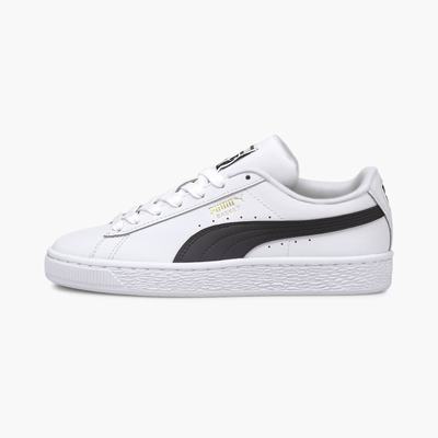 Tenisky Puma Basket Classic XXI JR Chlapcenske Biele/Čierne | SK468732