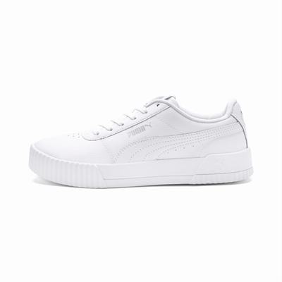 Tenisky Puma Carina Leather Damske Biele/Strieborne | SK972184