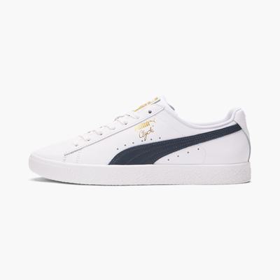 Tenisky Puma Clyde Core Foil Panske Biele/Námornícka Modrá/Zlate | SK051739