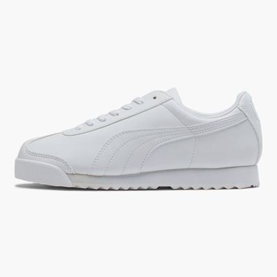 Tenisky Puma Roma Basic JR Dievcenske Biele/Svetlo Siva | SK549701