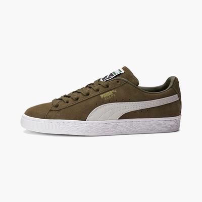 Tenisky Puma Suede Classic XXI Panske Tmavo Olivovo Zelená/Biele/Zlate | SK860912