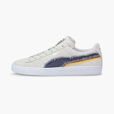 Tenisky Puma Suede Triplex Denim Panske Biele/Námornícka Modrá | SK015726